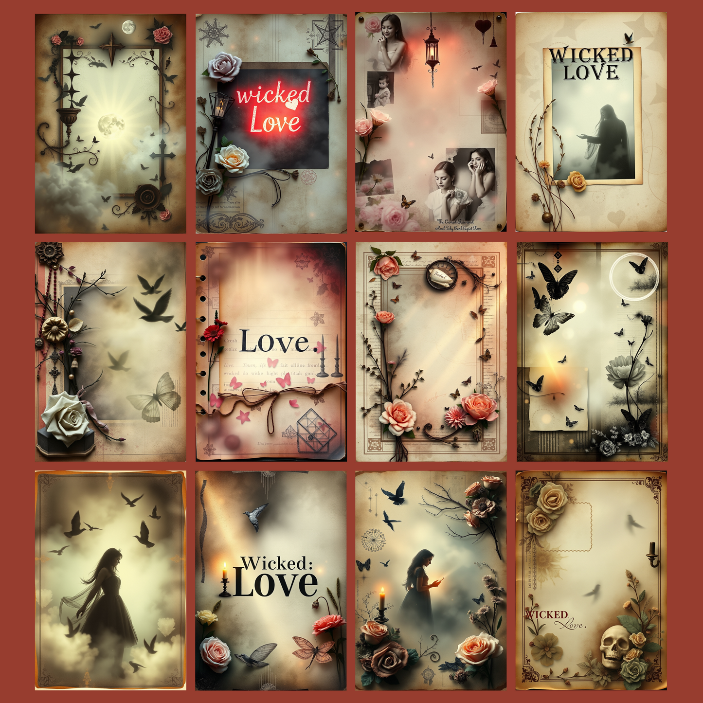 Wicked Love | Digital Download | 100 Bilder | Scrapbook | DIN A4