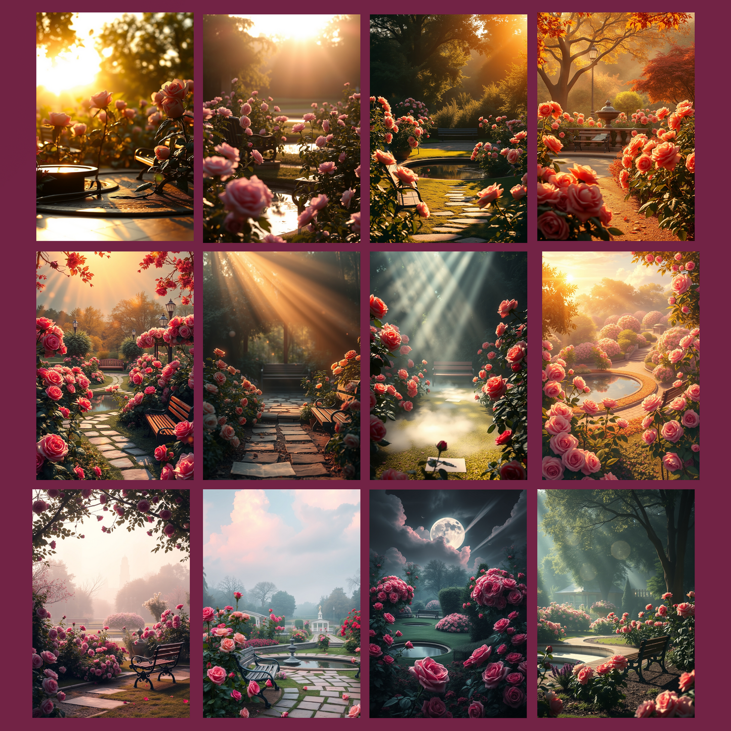 Rose Garden | Digital Download | 100 Bilder | Scrapbook | DIN A4