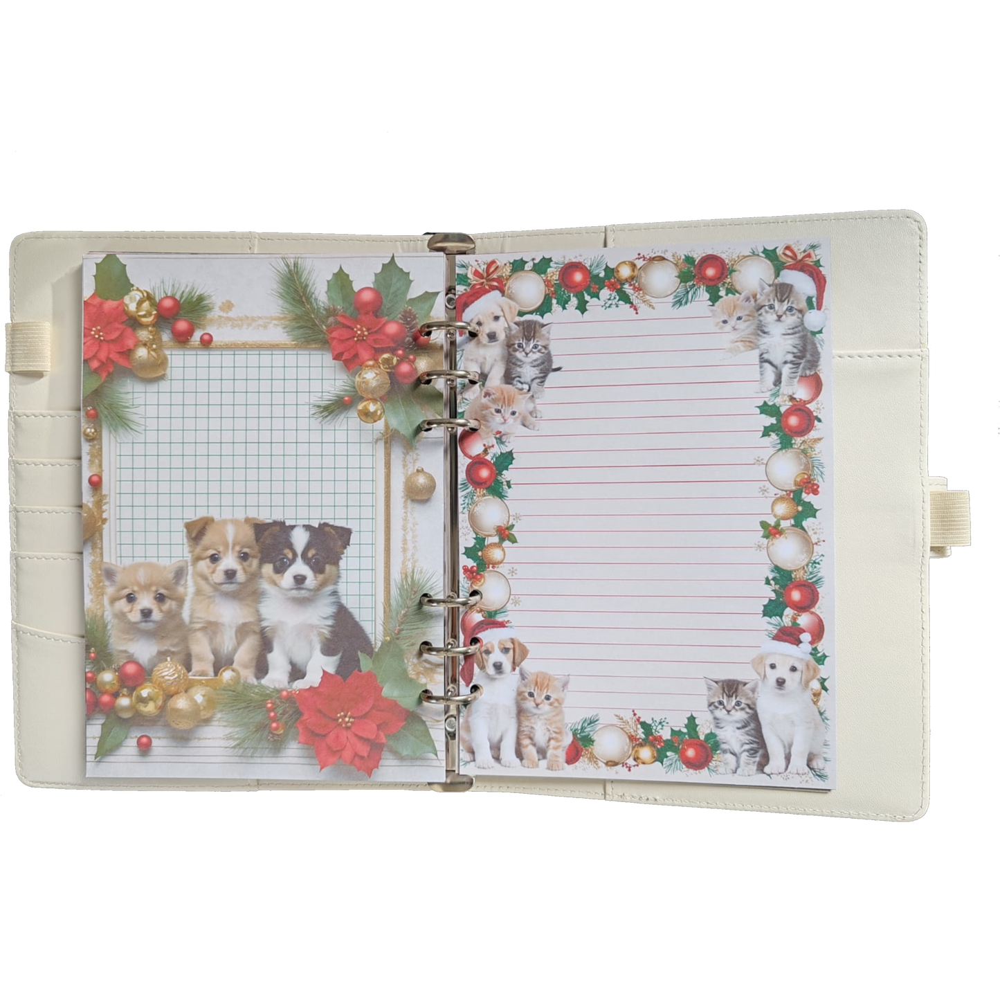 Fluffy Christmas - DIN A5 / DIN A6 Journaleinlagen