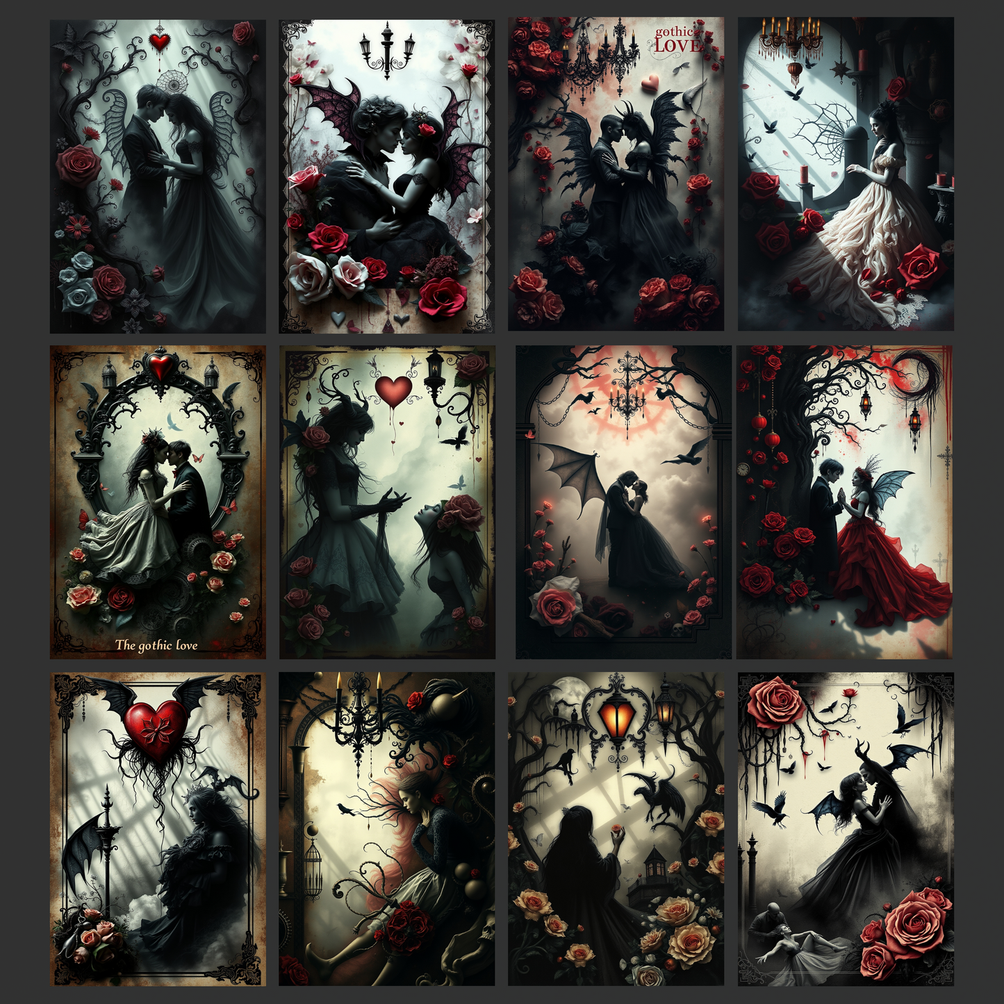 Gothic Love | Digital Download | 100 Bilder | Scrapbook | DIN A4
