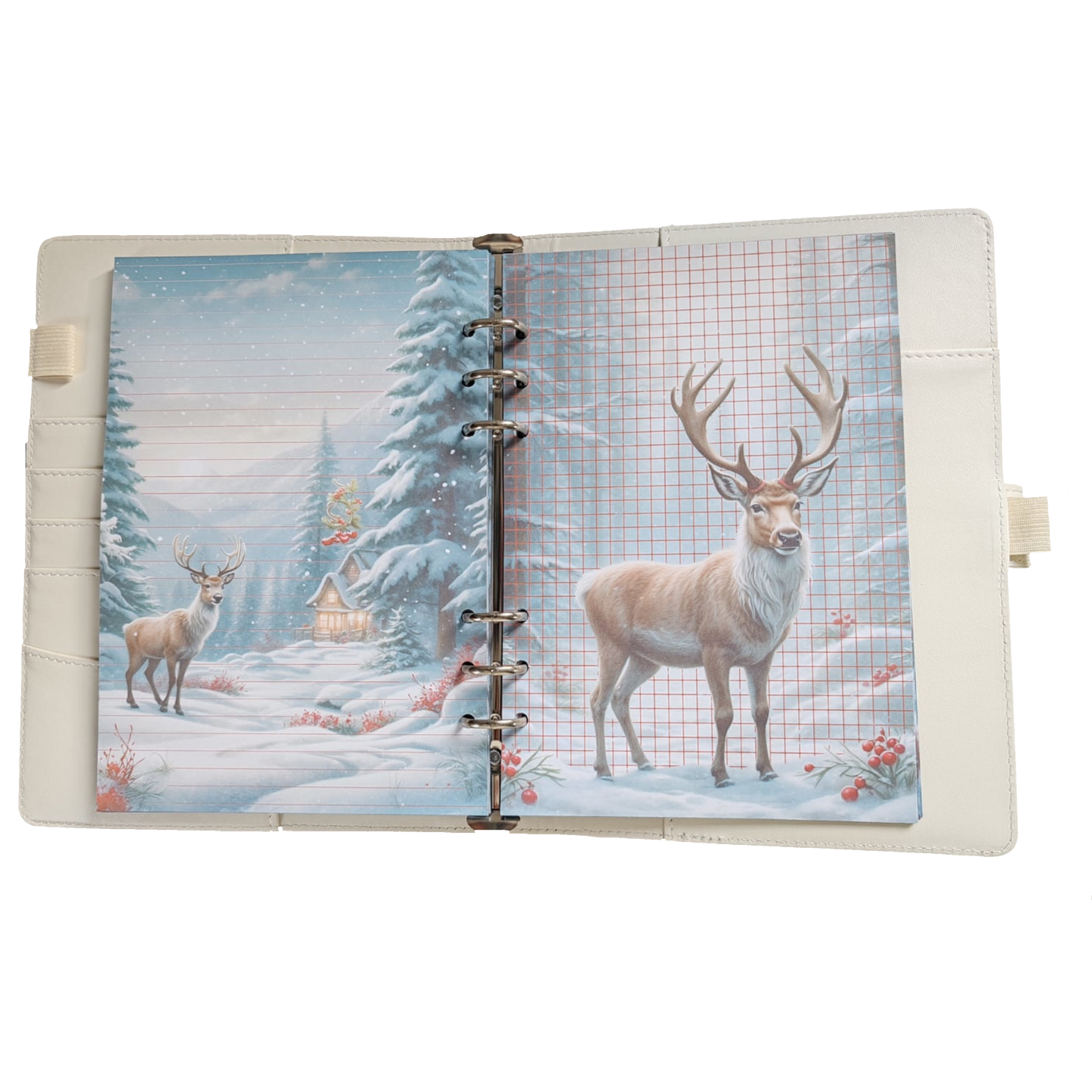 Snowy Reindeer Dreams - DIN A5 / DIN A6 Journaleinlagen