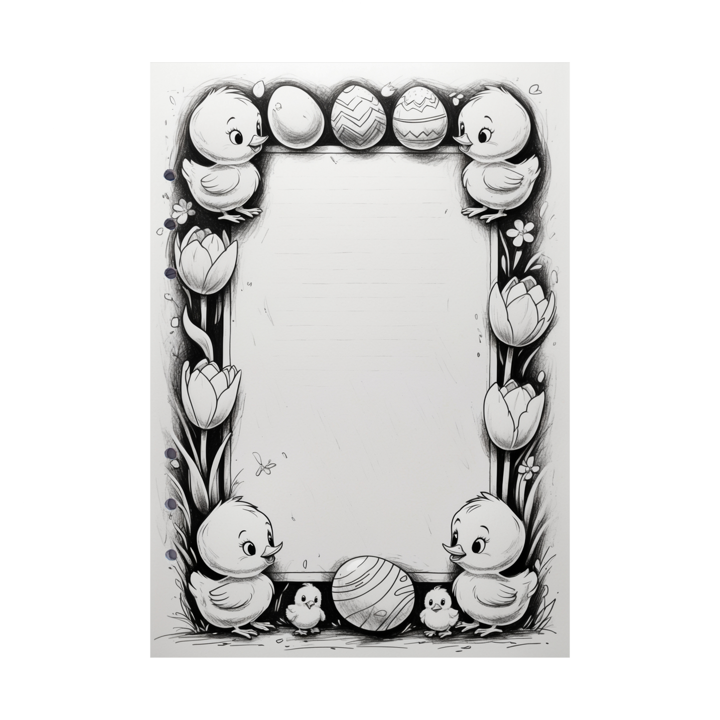DIN A5 Ringbucheinlagen 6-fach Lochung mit Motiv | Happy Easter 42