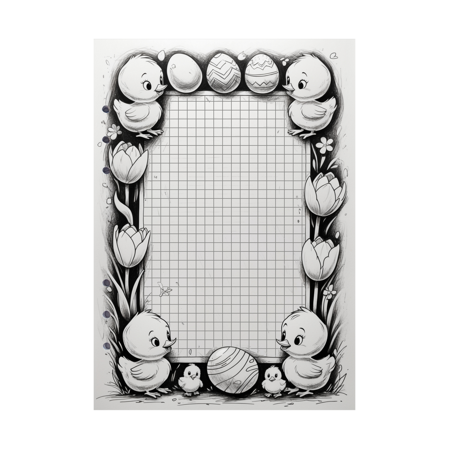 DIN A5 Ringbucheinlagen 6-fach Lochung mit Motiv | Happy Easter 42