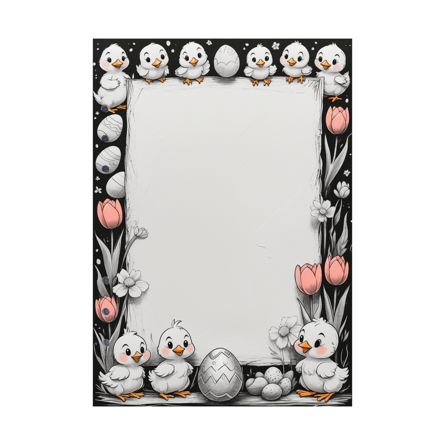 DIN A5 Ringbucheinlagen 6-fach Lochung mit Motiv | Happy Easter 43