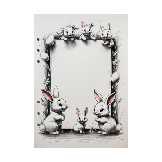 DIN A5 Ringbucheinlagen 6-fach Lochung mit Motiv | Happy Easter 46