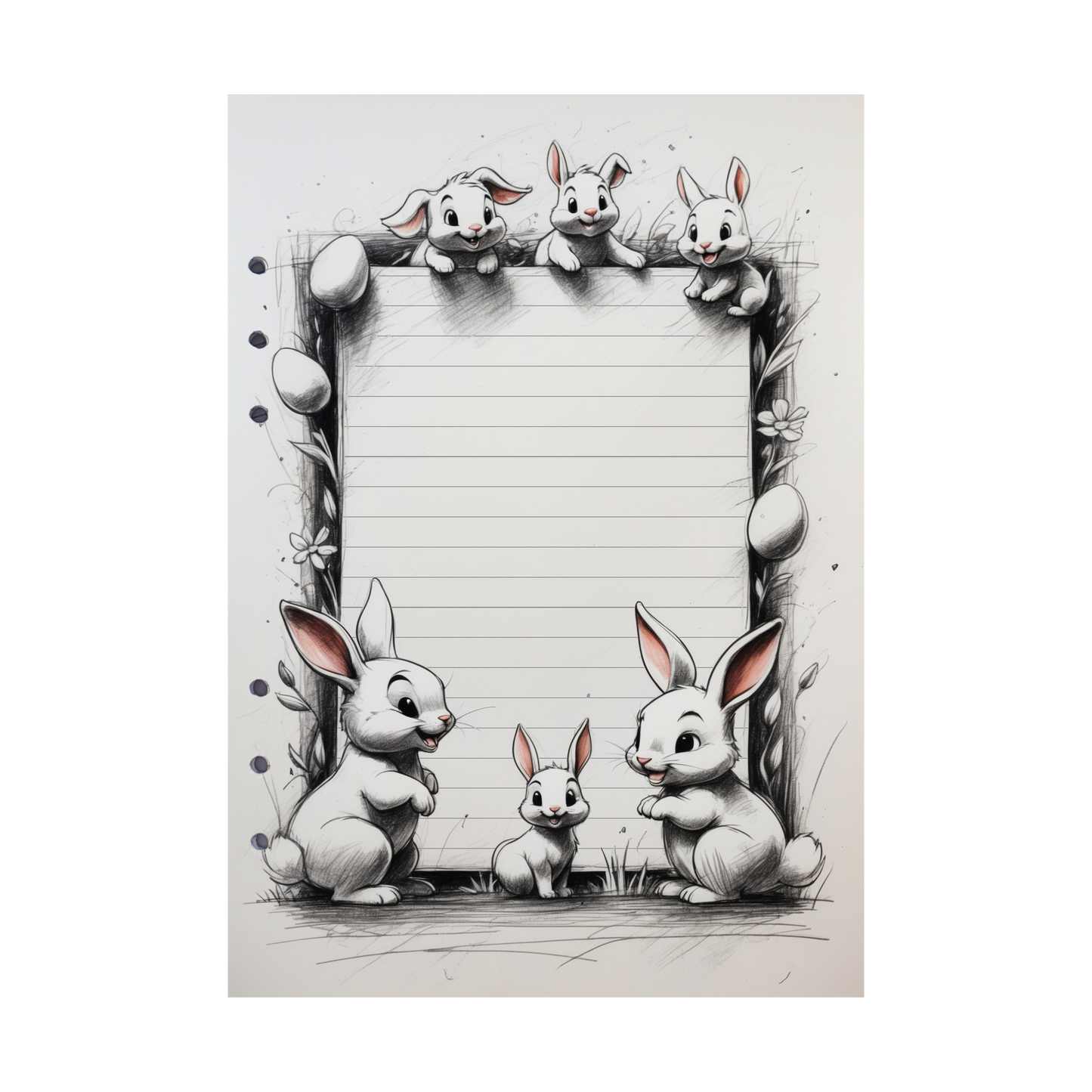 DIN A5 Ringbucheinlagen 6-fach Lochung mit Motiv | Happy Easter 46