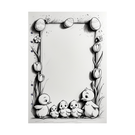 DIN A5 Ringbucheinlagen 6-fach Lochung mit Motiv | Happy Easter 49