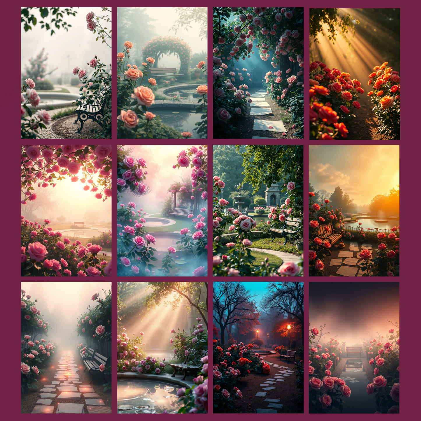 Rose Garden | Digital Download | 100 Bilder | Scrapbook | DIN A4