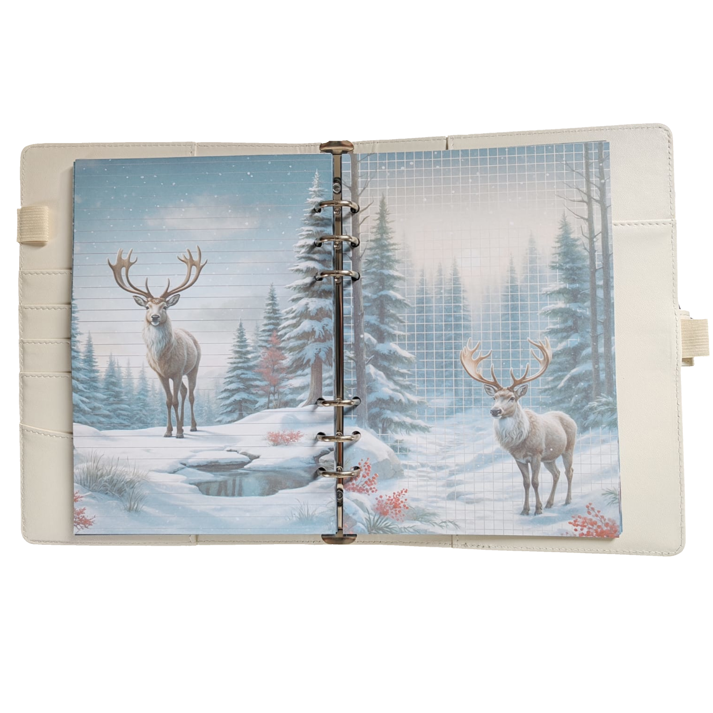 Snowy Reindeer Dreams - DIN A5 / DIN A6 Journaleinlagen