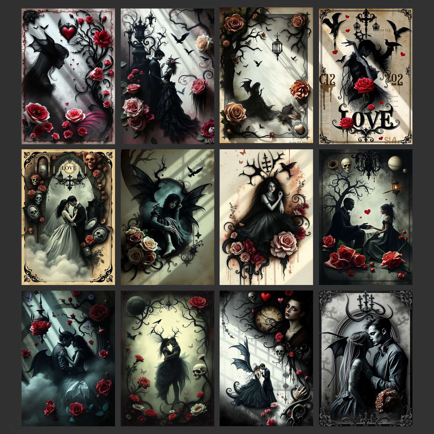 Gothic Love | Digital Download | 100 Bilder | Scrapbook | DIN A4