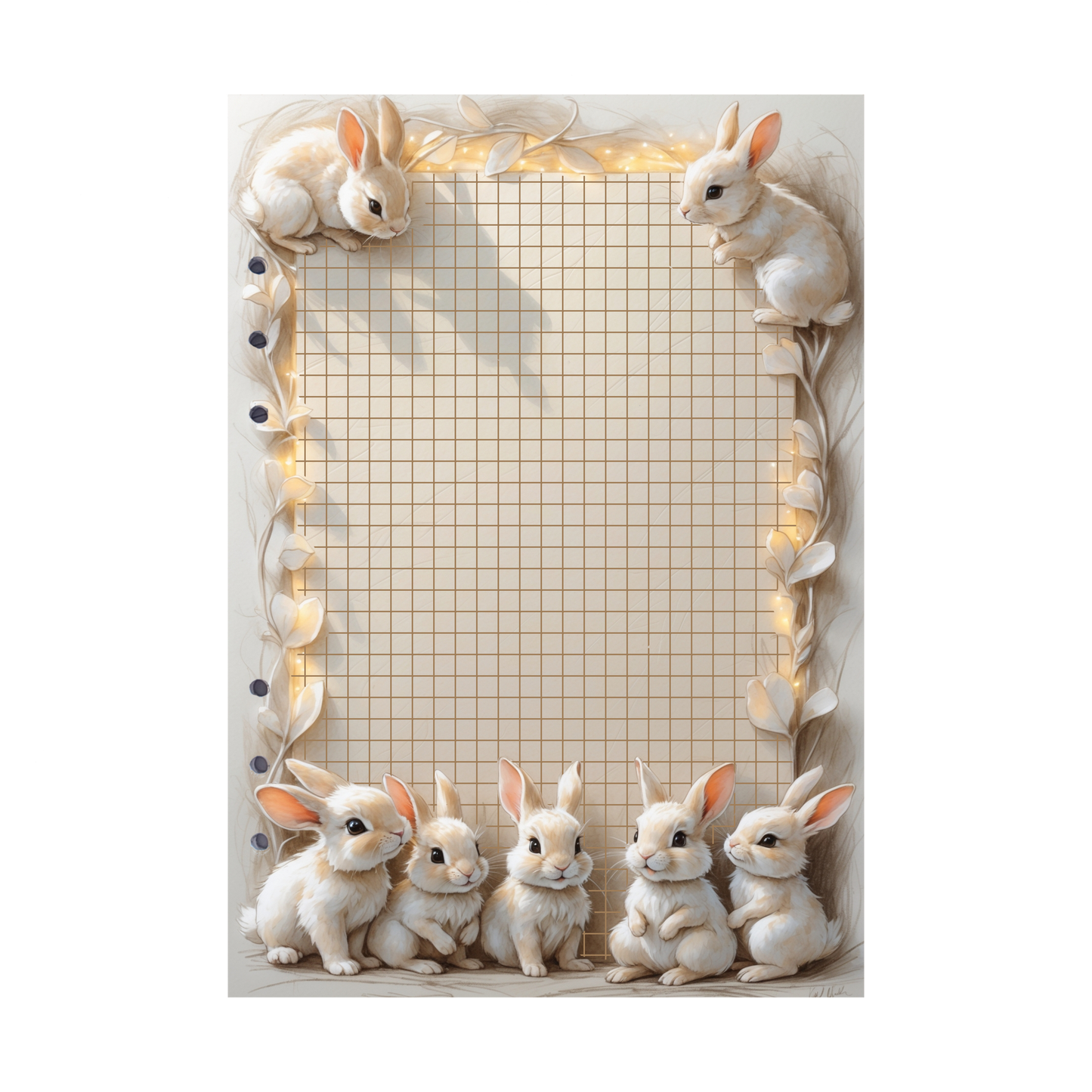DIN A5 Ringbucheinlagen 6-fach Lochung mit Motiv | Happy Easter 5