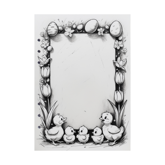 DIN A5 Ringbucheinlagen 6-fach Lochung mit Motiv | Happy Easter 52