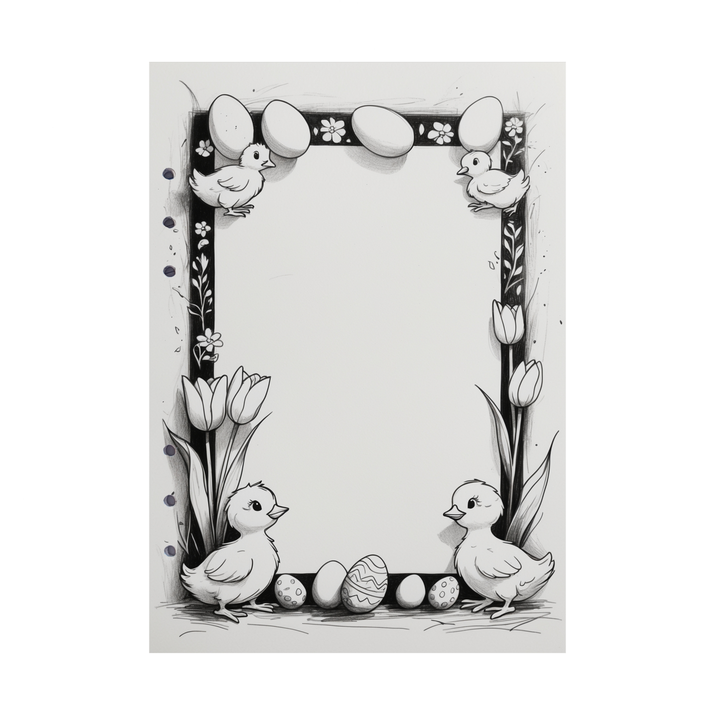 DIN A5 Ringbucheinlagen 6-fach Lochung mit Motiv | Happy Easter 56