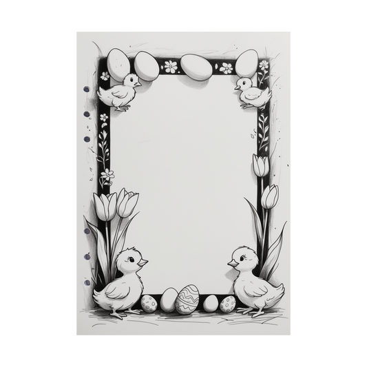 DIN A5 Ringbucheinlagen 6-fach Lochung mit Motiv | Happy Easter 56