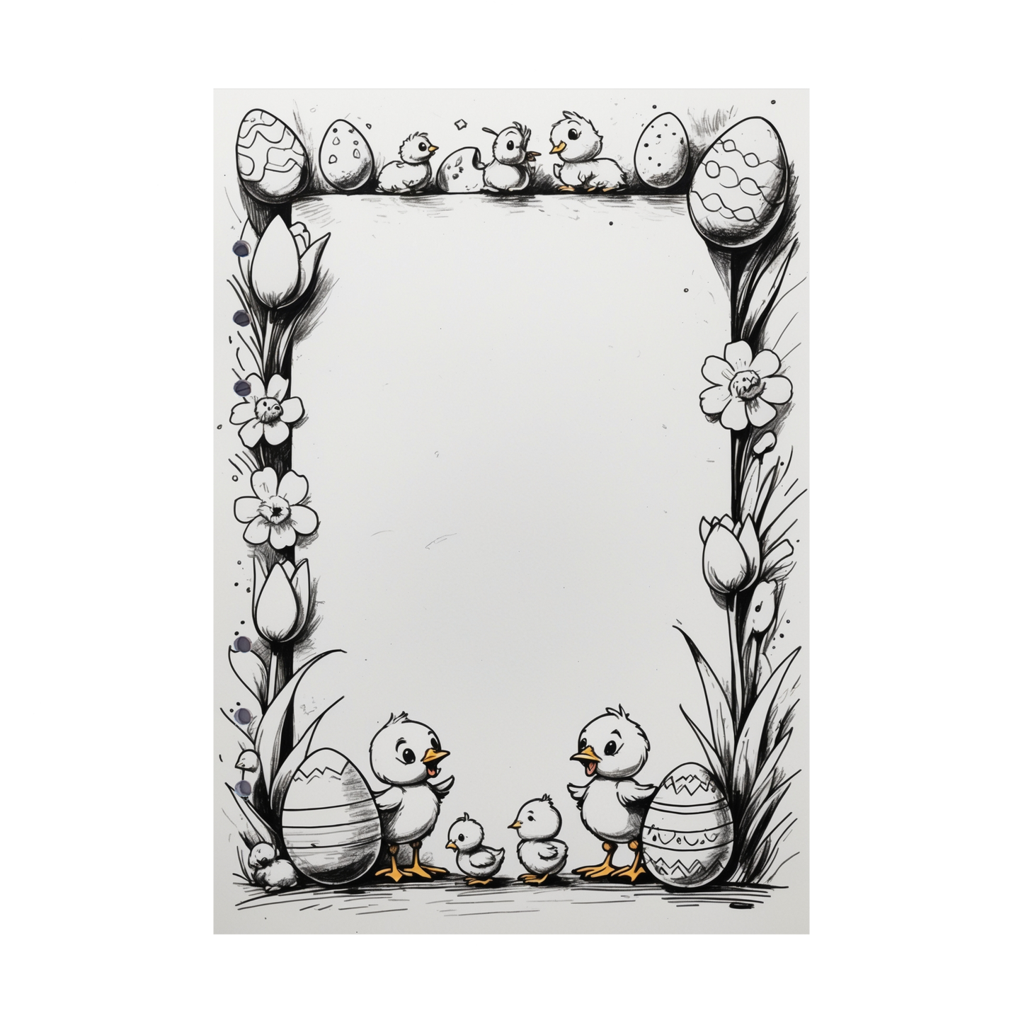 DIN A5 Ringbucheinlagen 6-fach Lochung mit Motiv | Happy Easter 57