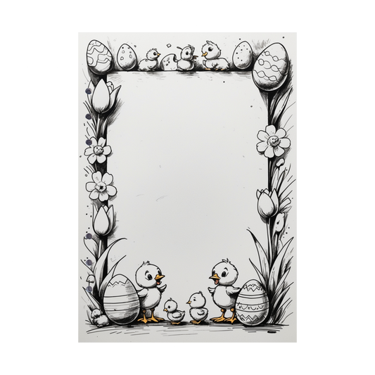 DIN A5 Ringbucheinlagen 6-fach Lochung mit Motiv | Happy Easter 57