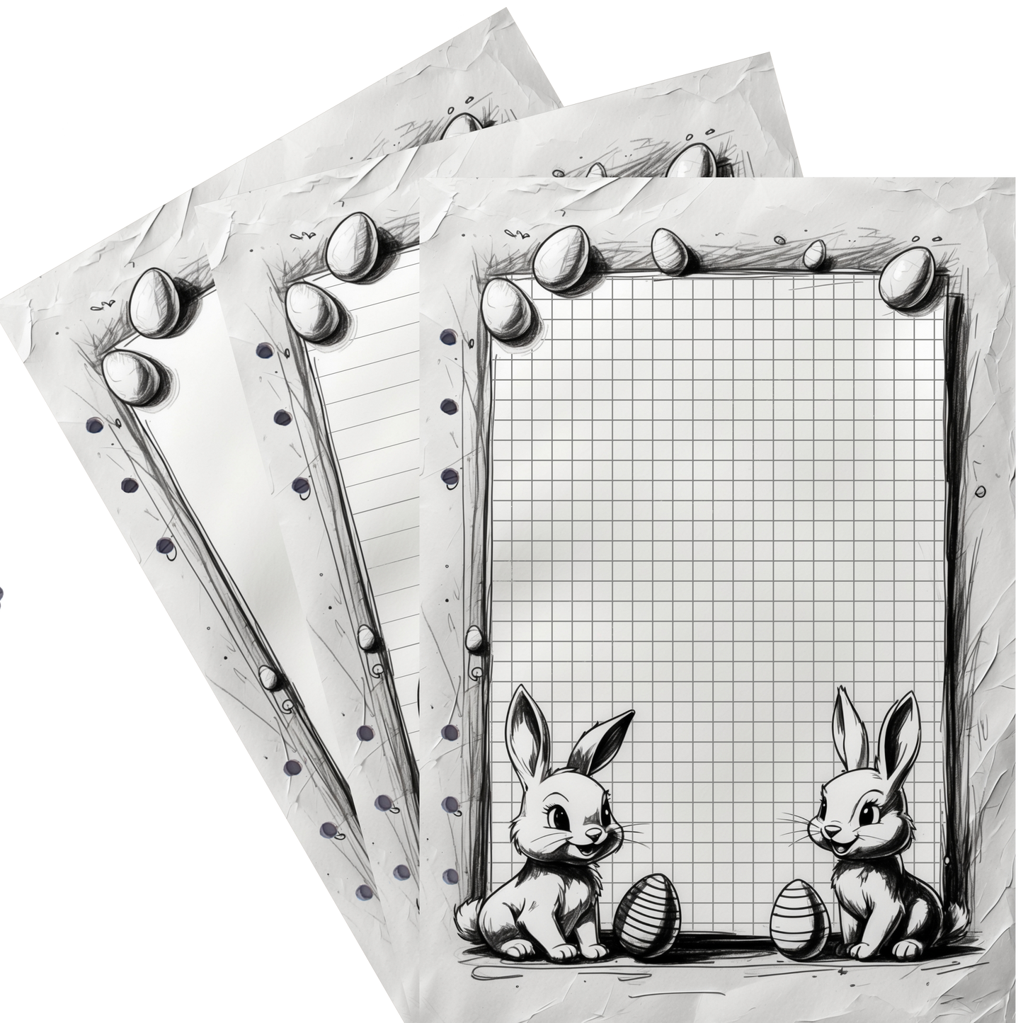 DIN A5 Ringbucheinlagen 6-fach Lochung mit Motiv | Happy Easter 59
