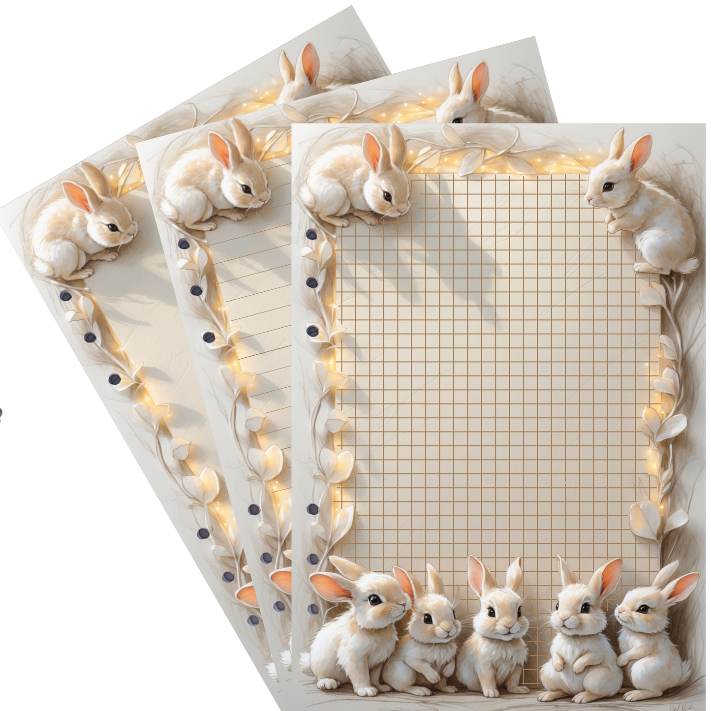 DIN A5 Ringbucheinlagen 6-fach Lochung mit Motiv | Happy Easter 5