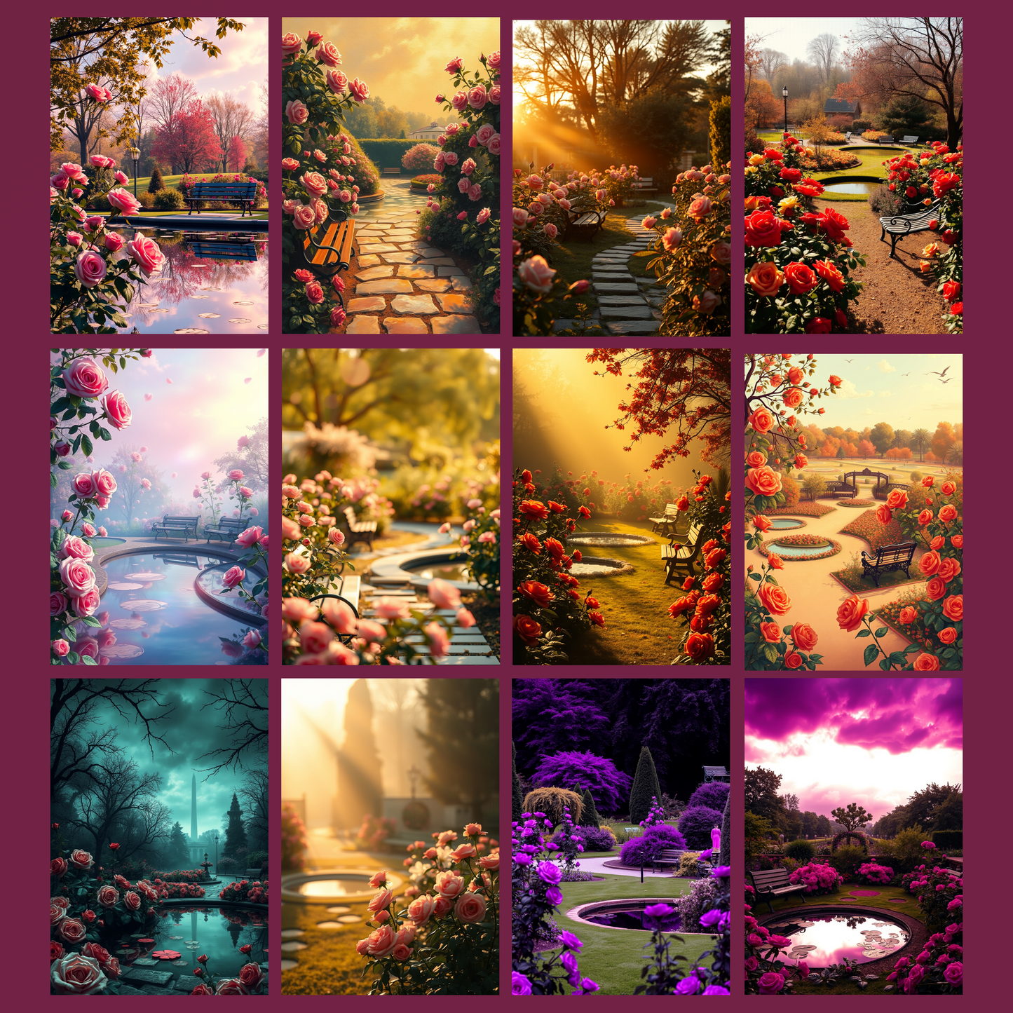 Rose Garden | Digital Download | 100 Bilder | Scrapbook | DIN A4