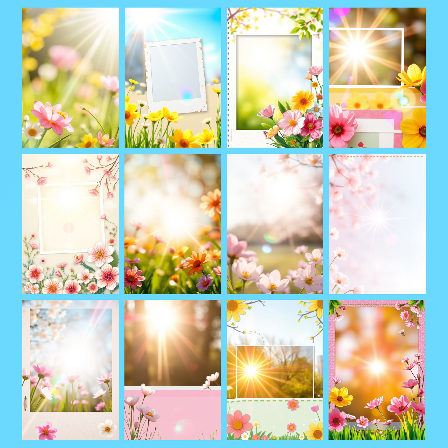 Sunny Spring | Digital Download | 100 Bilder | Scrapbook | DIN A4