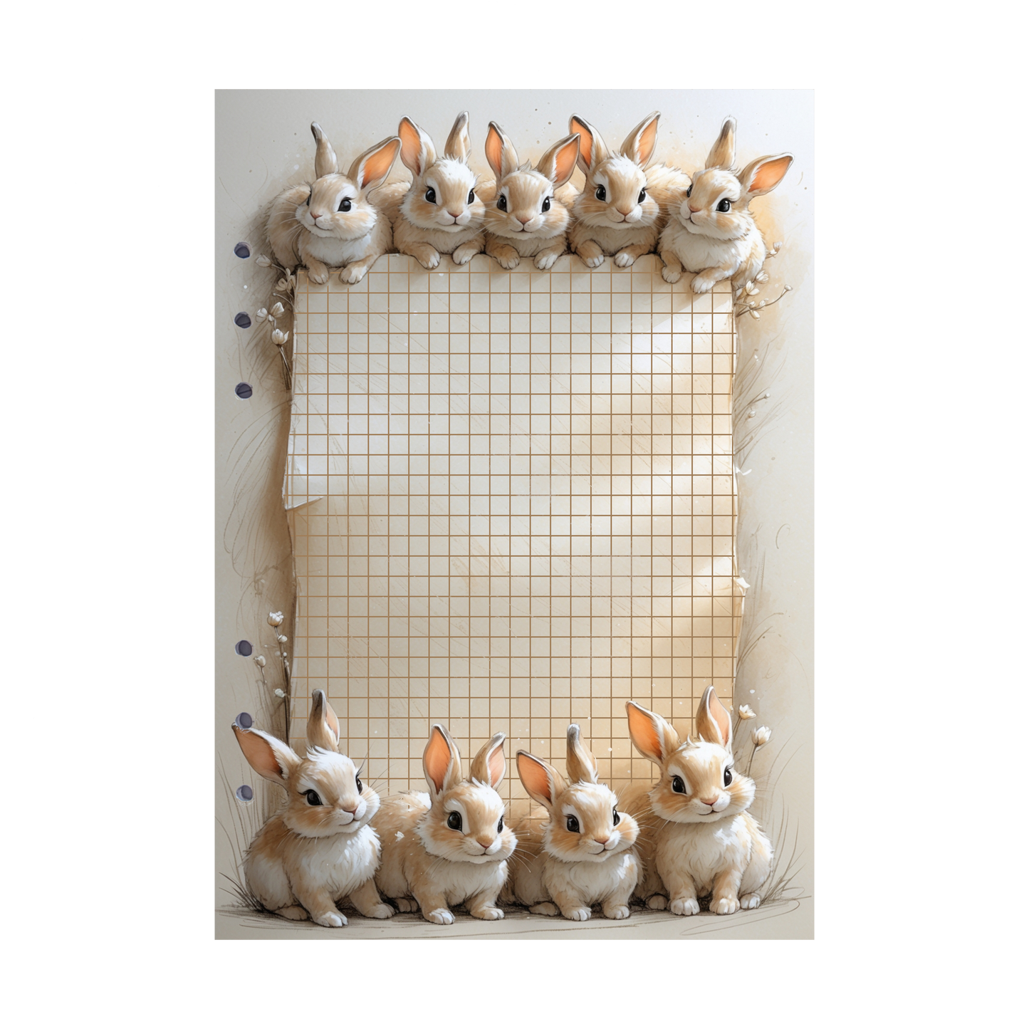 DIN A5 Ringbucheinlagen 6-fach Lochung mit Motiv | Happy Easter 6