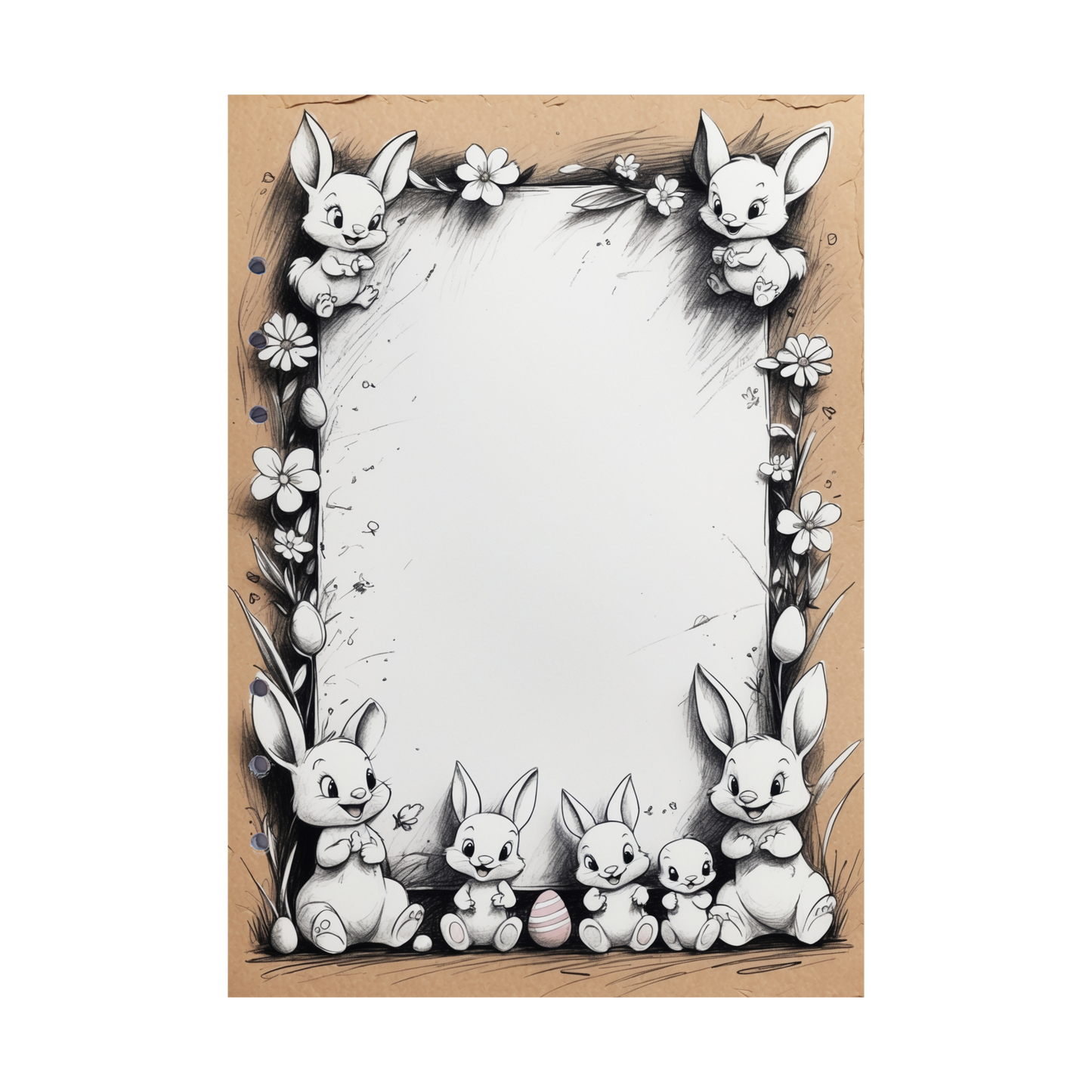 DIN A5 Ringbucheinlagen 6-fach Lochung mit Motiv | Happy Easter 60