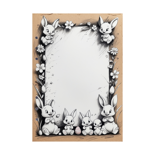 DIN A5 Ringbucheinlagen 6-fach Lochung mit Motiv | Happy Easter 60