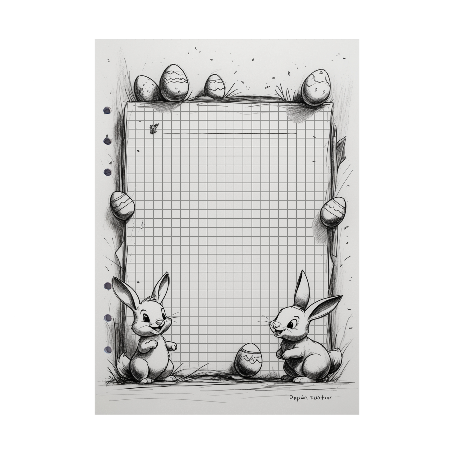 DIN A5 Ringbucheinlagen 6-fach Lochung mit Motiv | Happy Easter 64