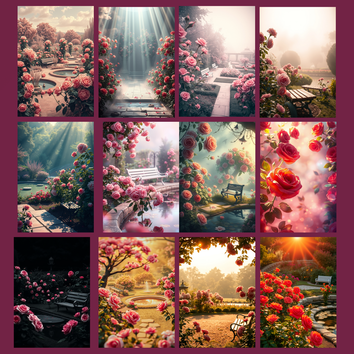 Rose Garden | Digital Download | 100 Bilder | Scrapbook | DIN A4