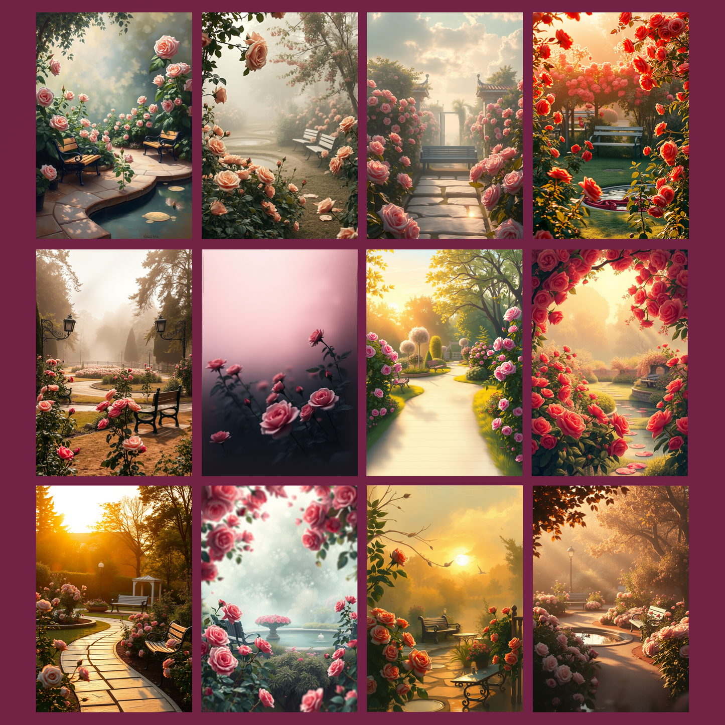 Rose Garden | Digital Download | 100 Bilder | Scrapbook | DIN A4