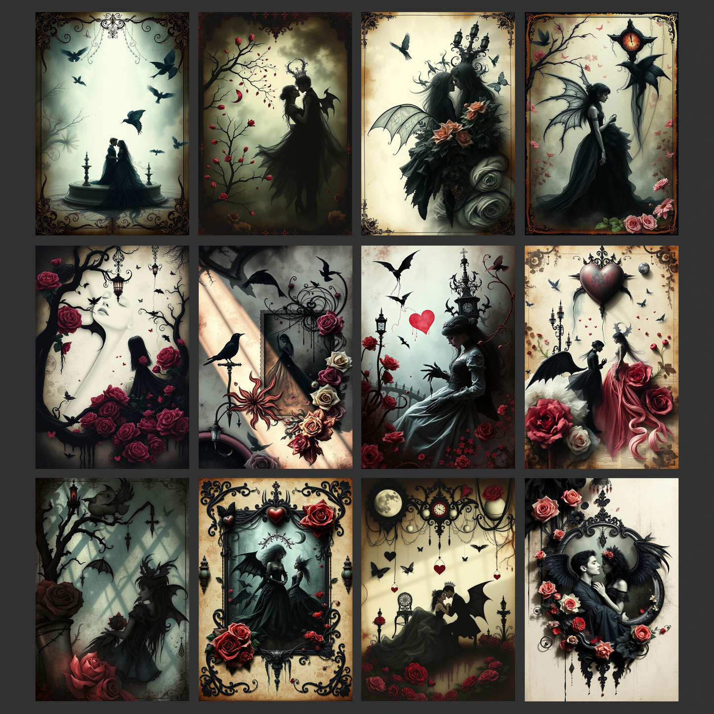 Gothic Love | Digital Download | 100 Bilder | Scrapbook | DIN A4