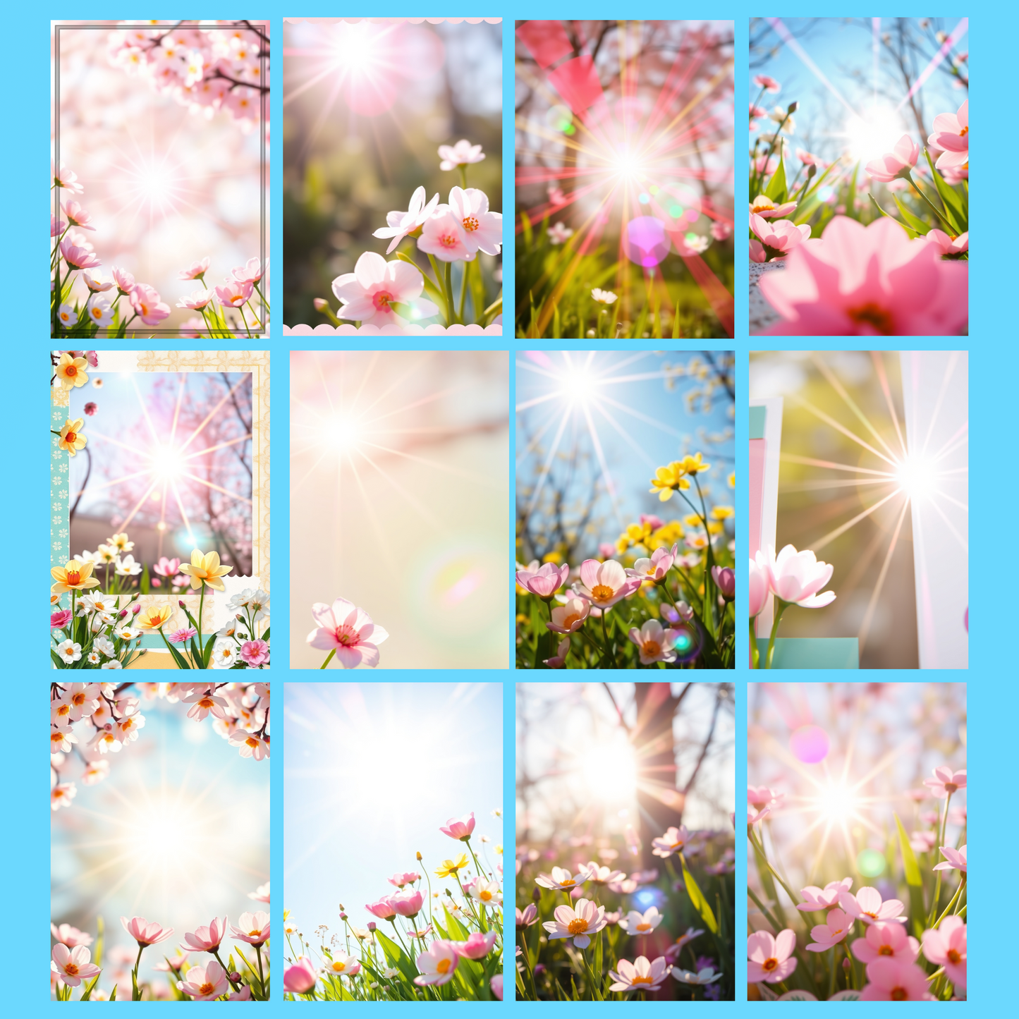 Sunny Spring | Digital Download | 100 Bilder | Scrapbook | DIN A4