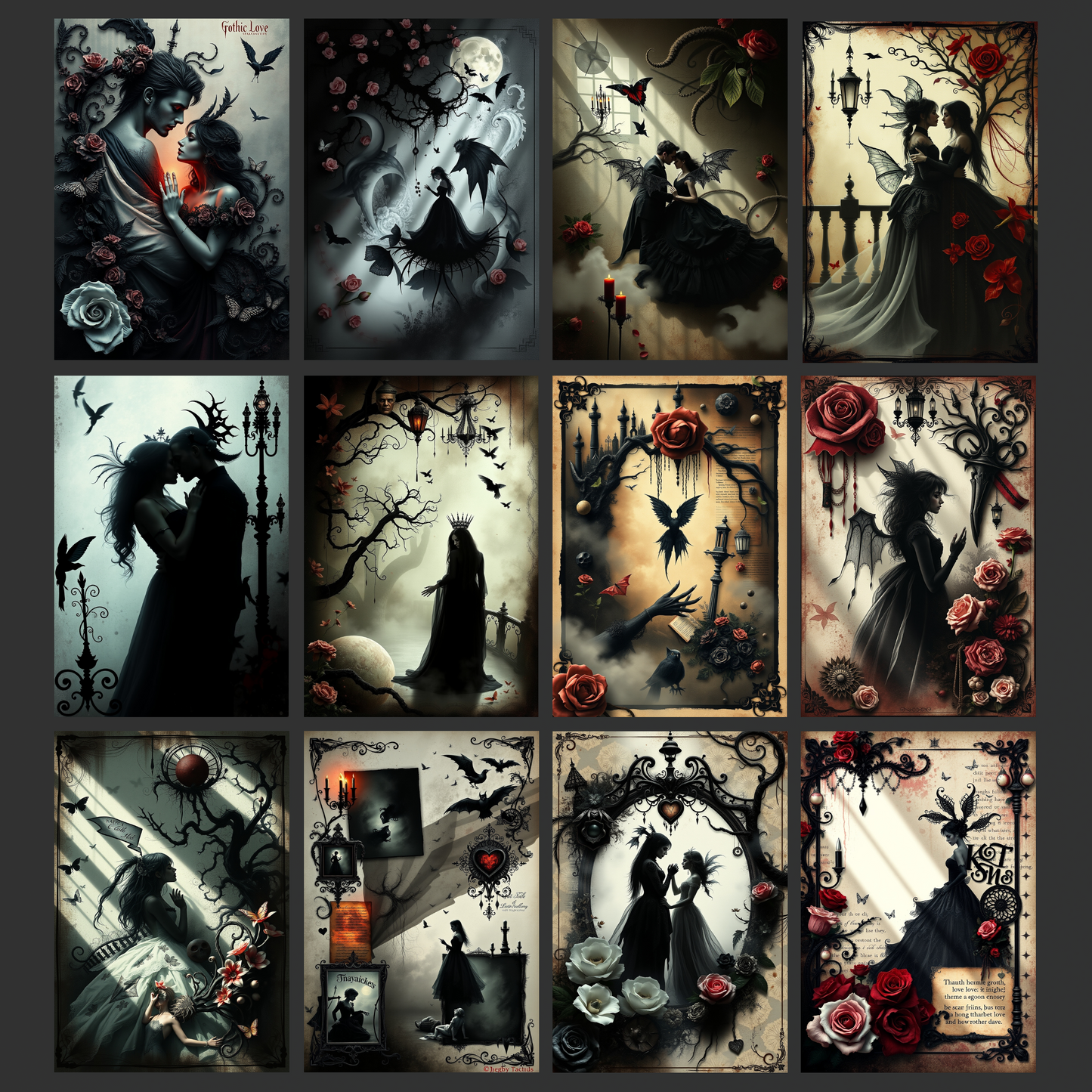 Gothic Love | Digital Download | 100 Bilder | Scrapbook | DIN A4