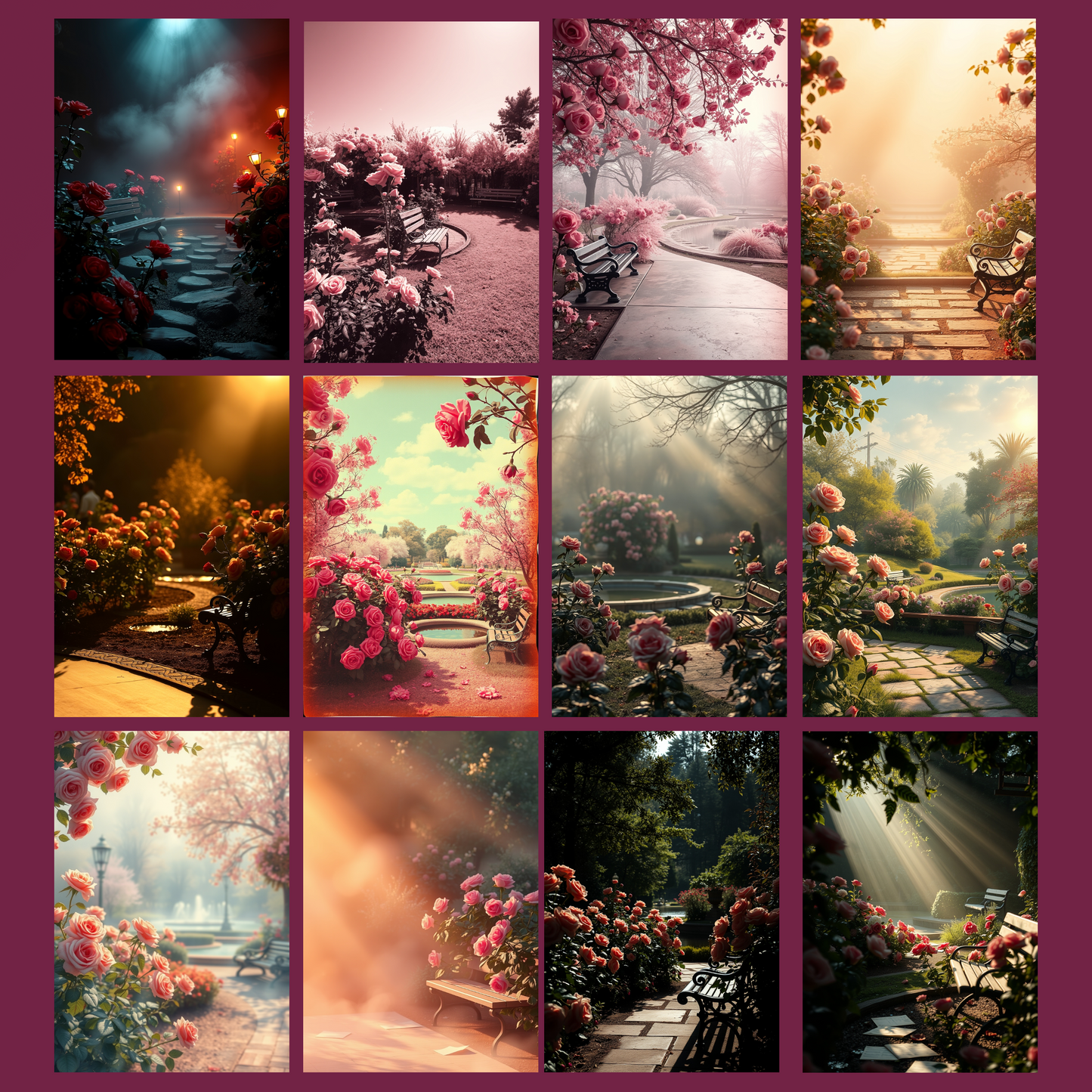 Rose Garden | Digital Download | 100 Bilder | Scrapbook | DIN A4
