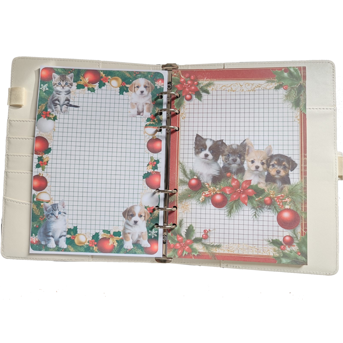 Fluffy Christmas - DIN A5 / DIN A6 Journaleinlagen