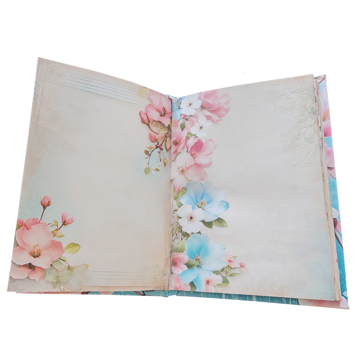 Illustriertes Notizbuch | Motiv Blossom Rain | DIN A5 Hardcover | 160 Seiten