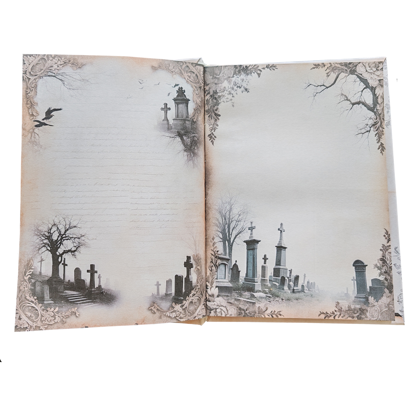 Illustriertes Notizbuch | Motiv Cemetery of Love | DIN A5 Hardcover | 160 Seiten