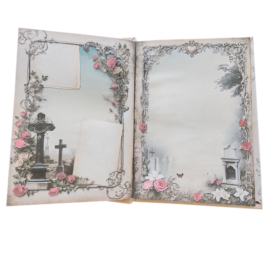 Illustriertes Notizbuch | Motiv Cemetery of Love | DIN A5 Hardcover | 160 Seiten
