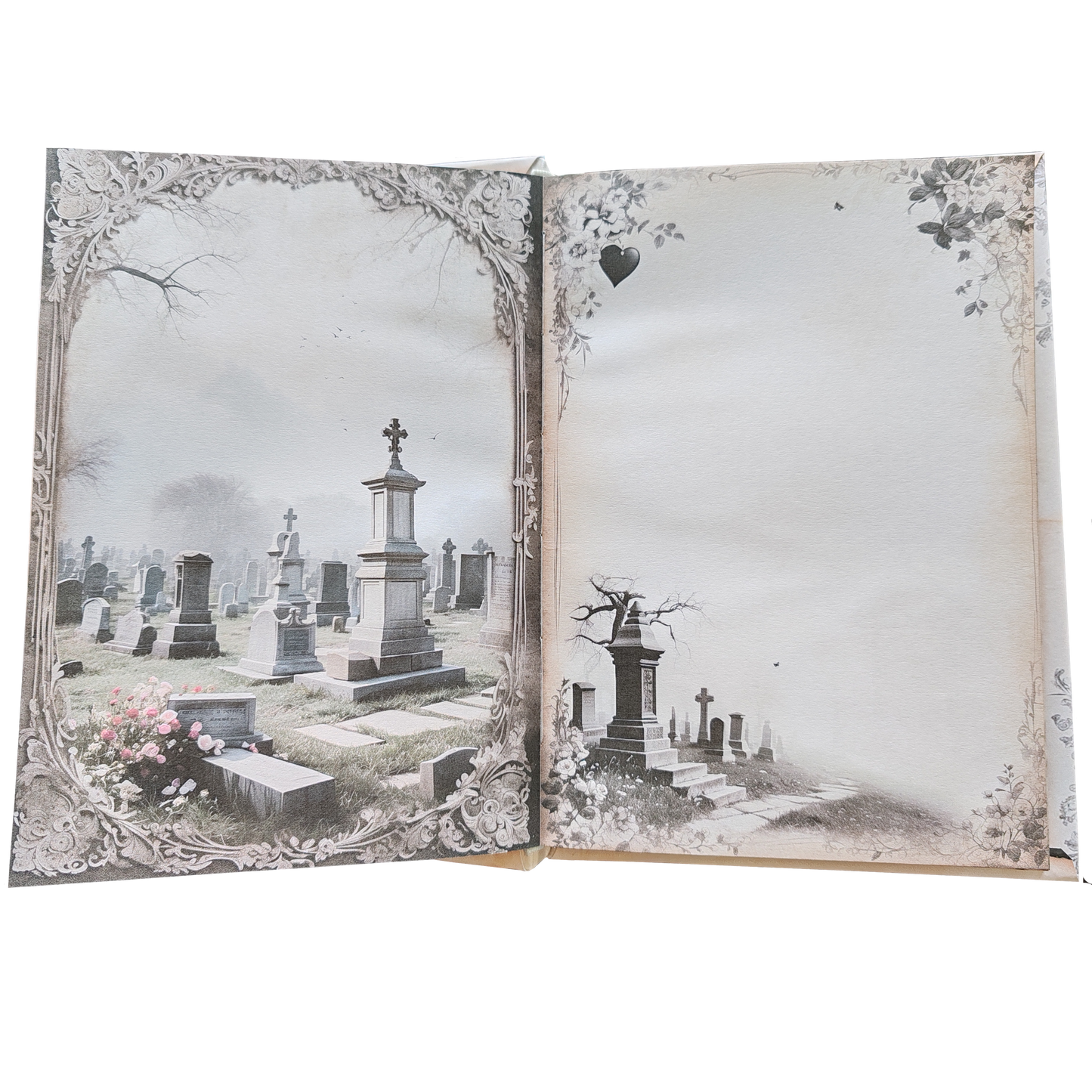 Illustriertes Notizbuch | Motiv Cemetery of Love | DIN A5 Hardcover | 160 Seiten
