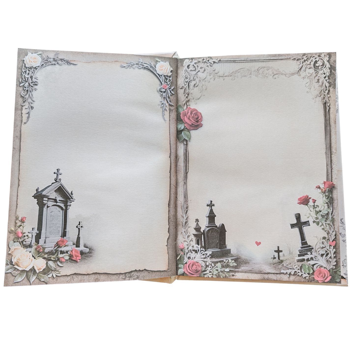 Illustriertes Notizbuch | Motiv Cemetery of Love | DIN A5 Hardcover | 160 Seiten