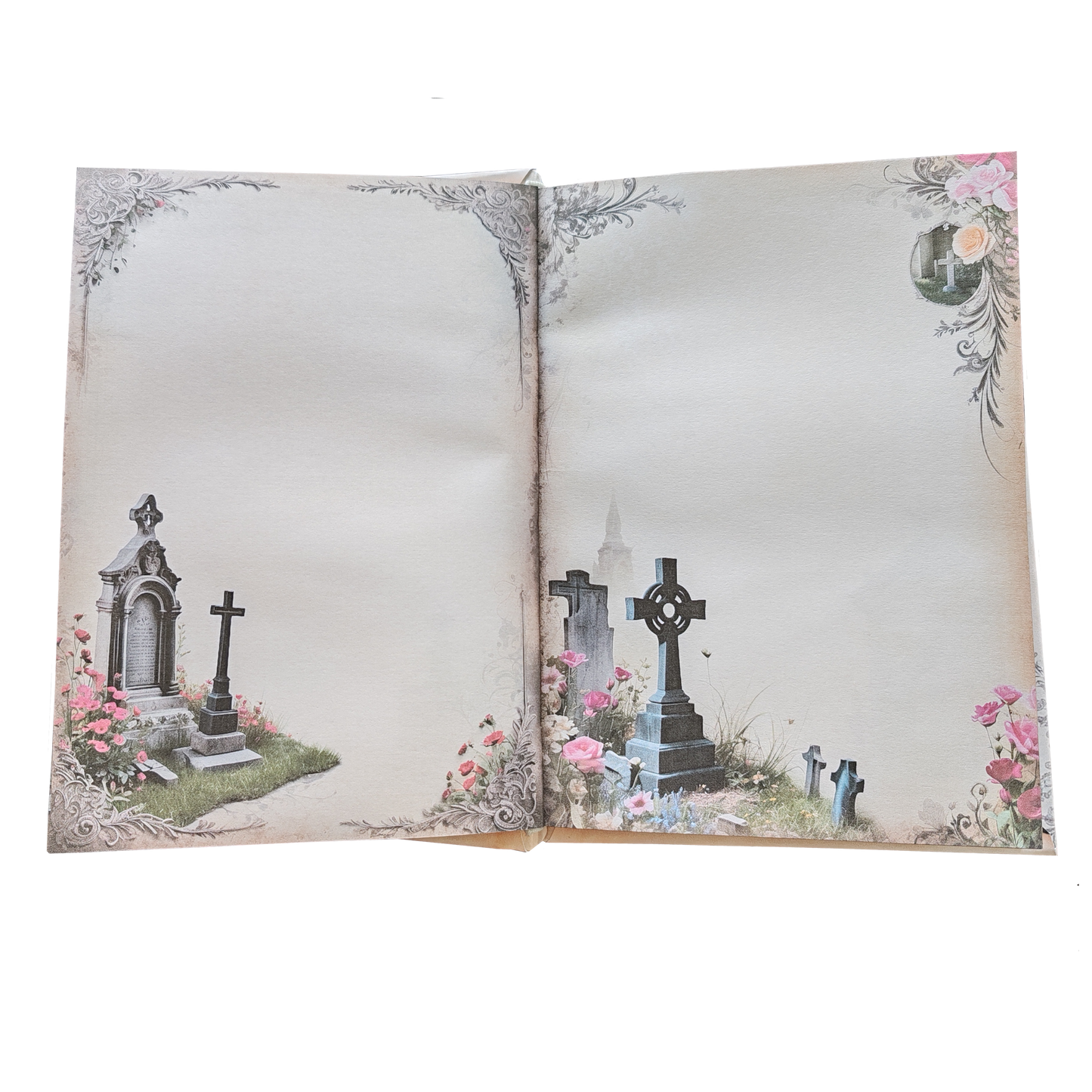 Illustriertes Notizbuch | Motiv Cemetery of Love | DIN A5 Hardcover | 160 Seiten