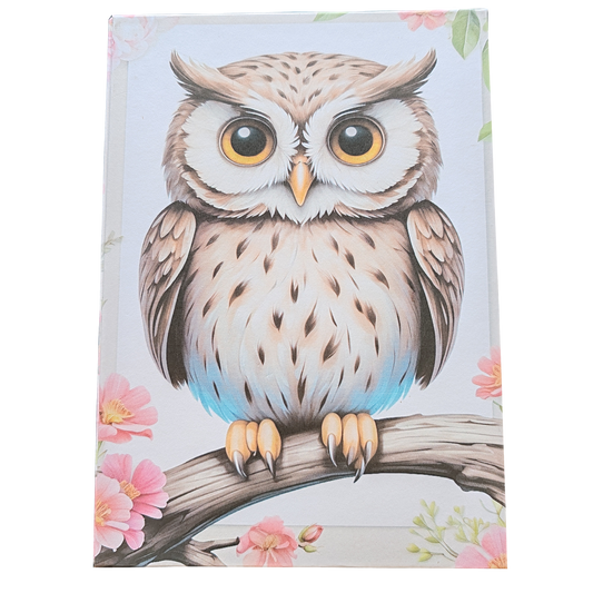 Illustriertes Notizbuch | Motiv Crazy Owls | DIN A5 Hardcover | 160 Seiten