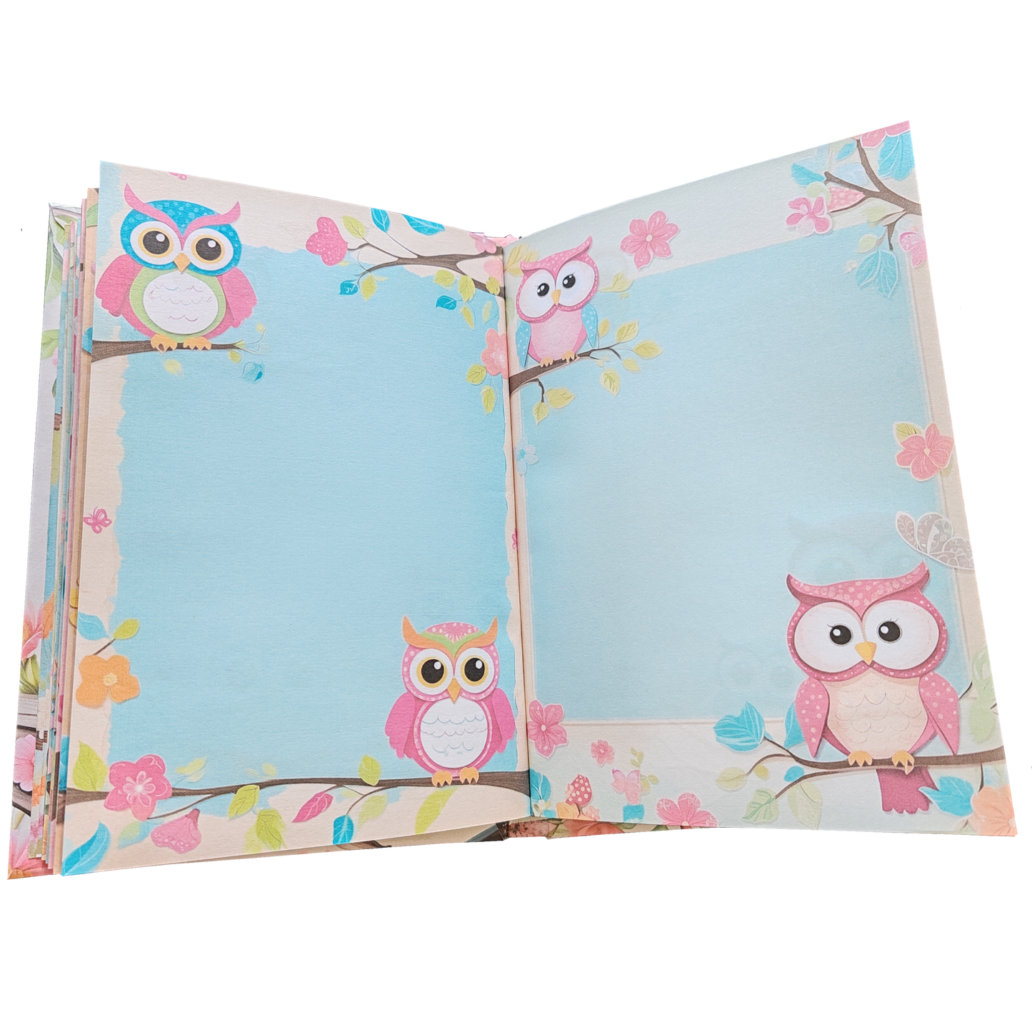 Illustriertes Notizbuch | Motiv Crazy Owls | DIN A5 Hardcover | 160 Seiten