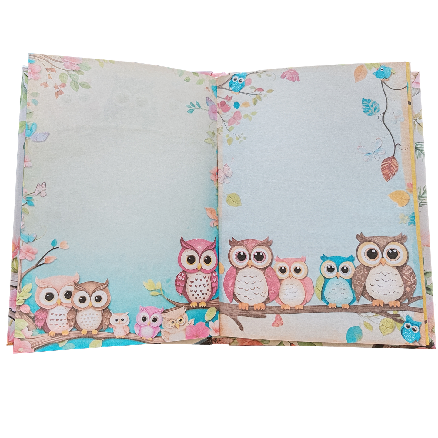 Illustriertes Notizbuch | Motiv Crazy Owls | DIN A5 Hardcover | 160 Seiten