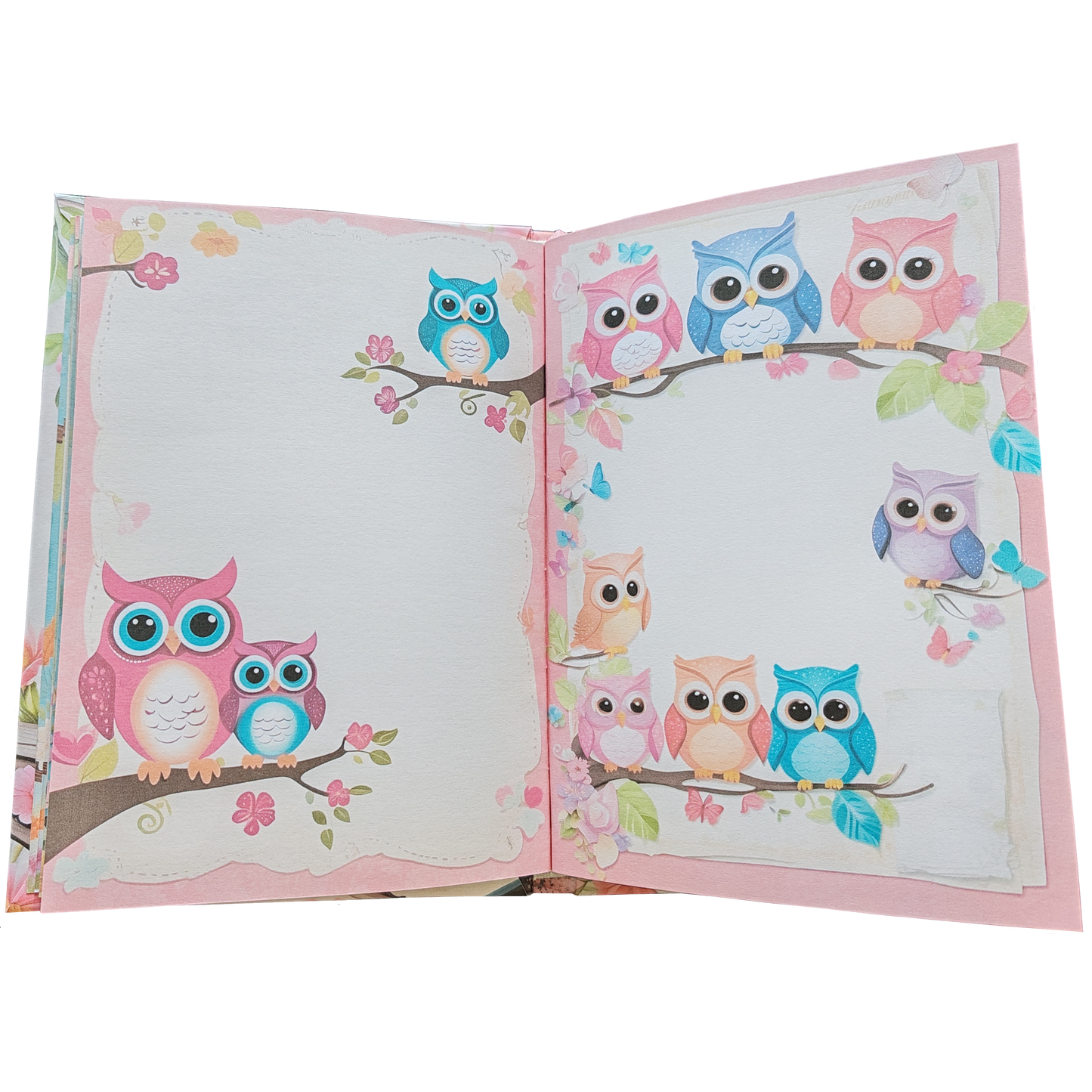 Illustriertes Notizbuch | Motiv Crazy Owls | DIN A5 Hardcover | 160 Seiten