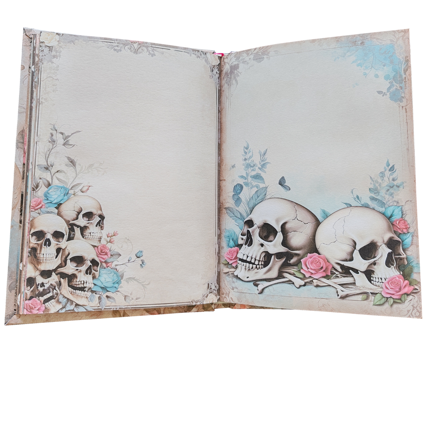 Illustriertes Notizbuch | Motiv Old Skull | DIN A5 Hardcover | 160 Seiten