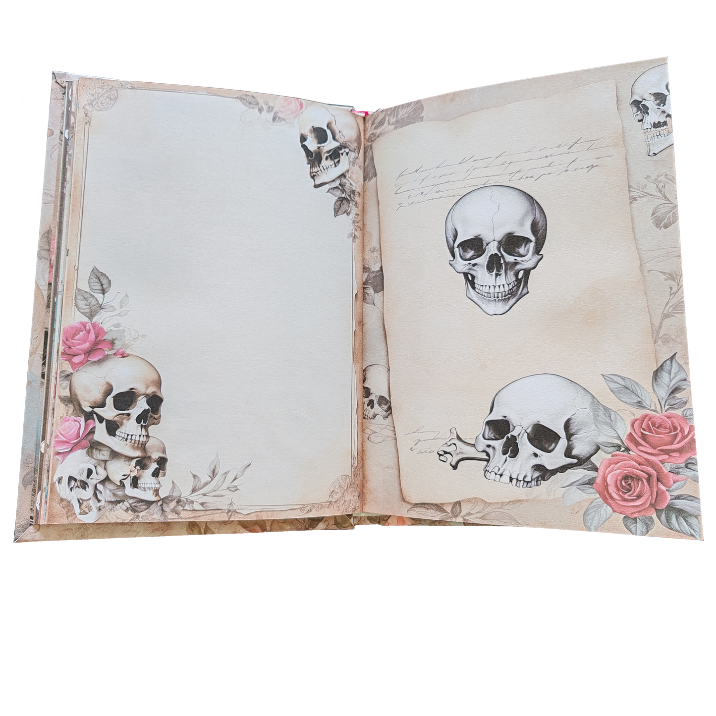 Illustriertes Notizbuch | Motiv Old Skull | DIN A5 Hardcover | 160 Seiten