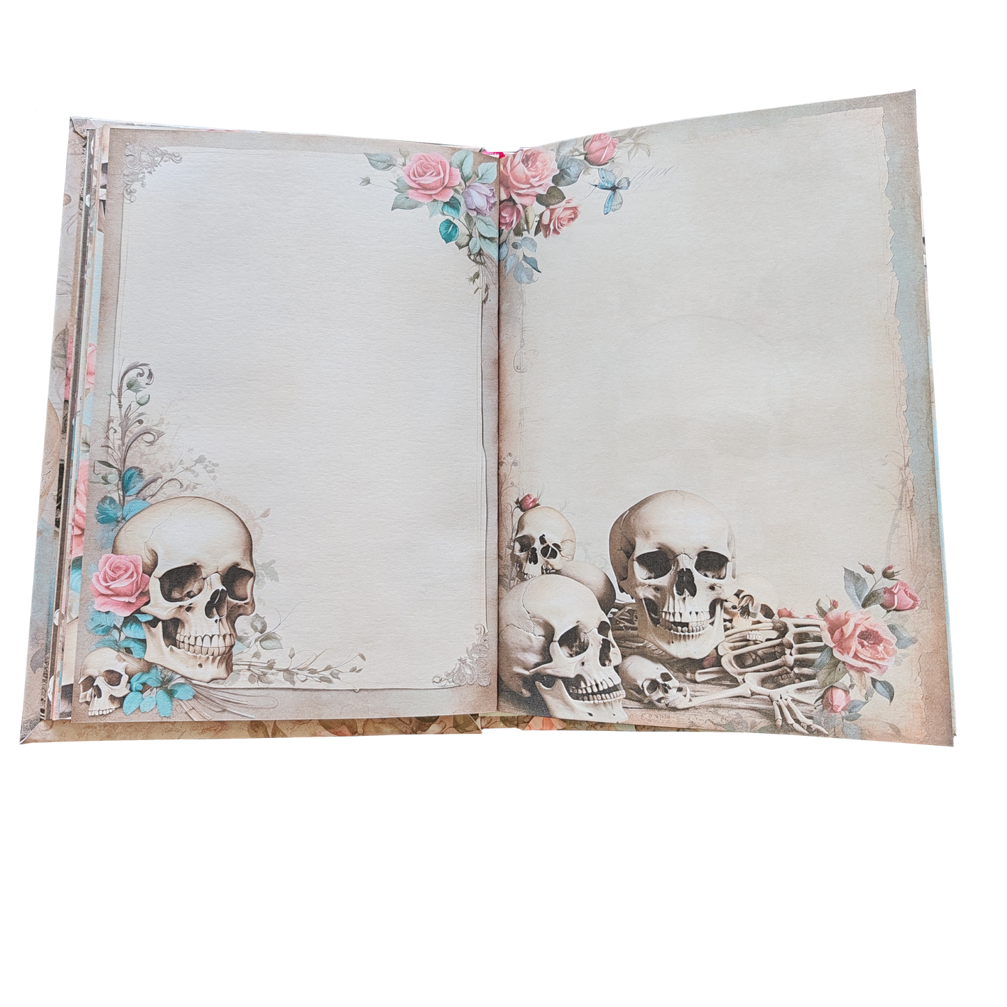 Illustriertes Notizbuch | Motiv Old Skull | DIN A5 Hardcover | 160 Seiten