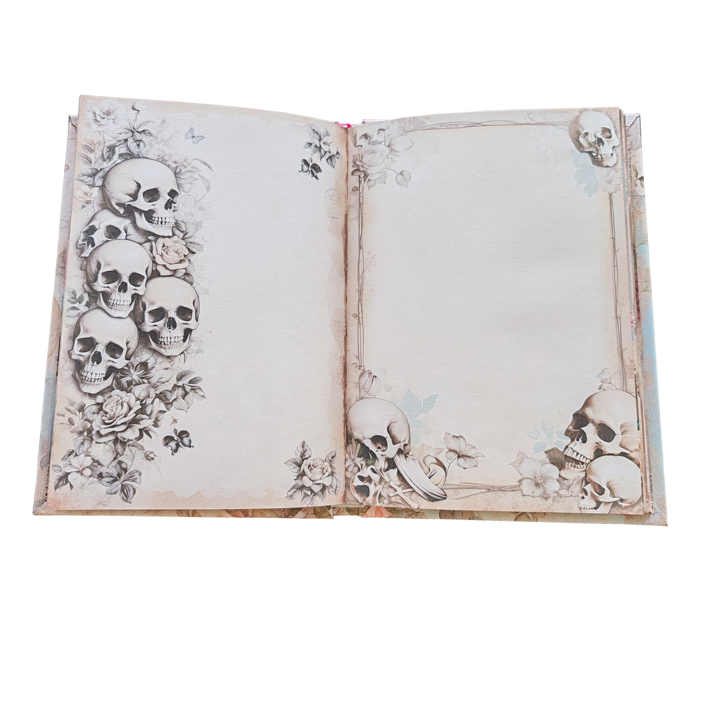 Illustriertes Notizbuch | Motiv Old Skull | DIN A5 Hardcover | 160 Seiten