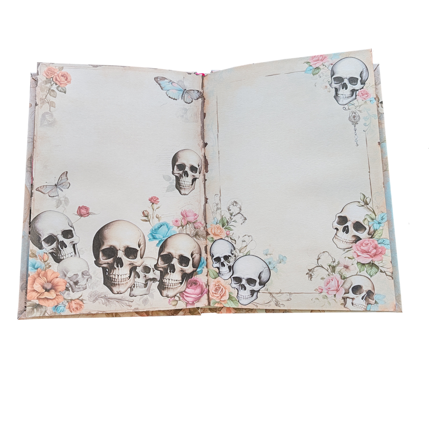 Illustriertes Notizbuch | Motiv Old Skull | DIN A5 Hardcover | 160 Seiten